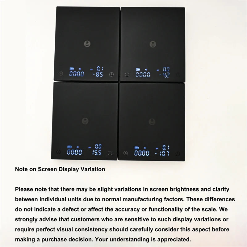 TIMEMORE Basic 2 Black Mirror Pour Over Coffee Scale flow rate display Auto Timer digit Kitchen Food scale espresso 0.1g/2kg