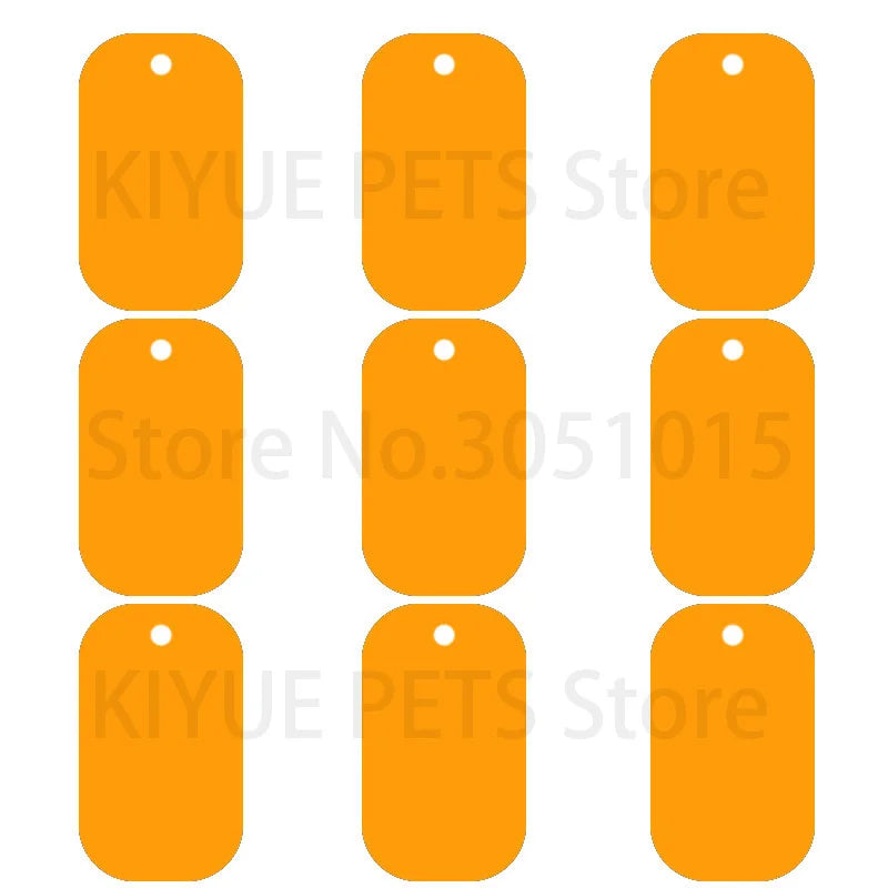 100Pcs Dog Tag Military Pet Id Tags Aluminum Name Pendant Blank Dog Tags Personalized Customized Dog Tag