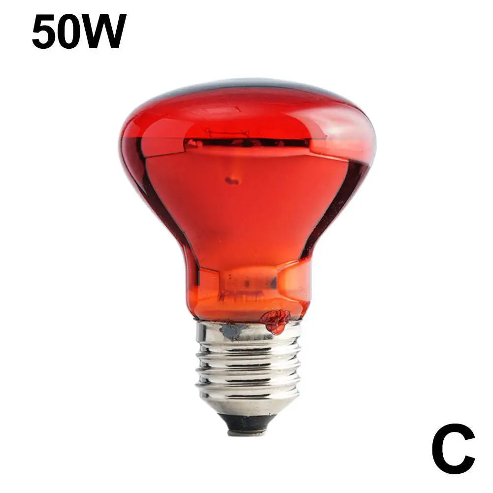 E27 Poultry Heating Bulb 25W-100W Infrared Insulation Heating For Reptiles Plants Amphibians Pets Livestock Lamp Tools
