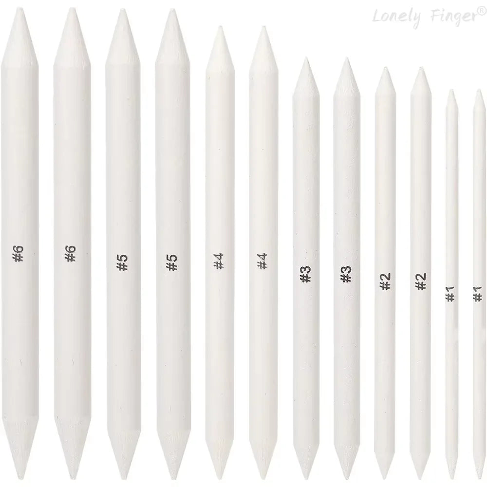 3/6/12/48Pcs Blending Stump and Tortillions, Paper Art Blenders, Art Pencils, Drawing Pencils for Student Sketch Drawing Tools