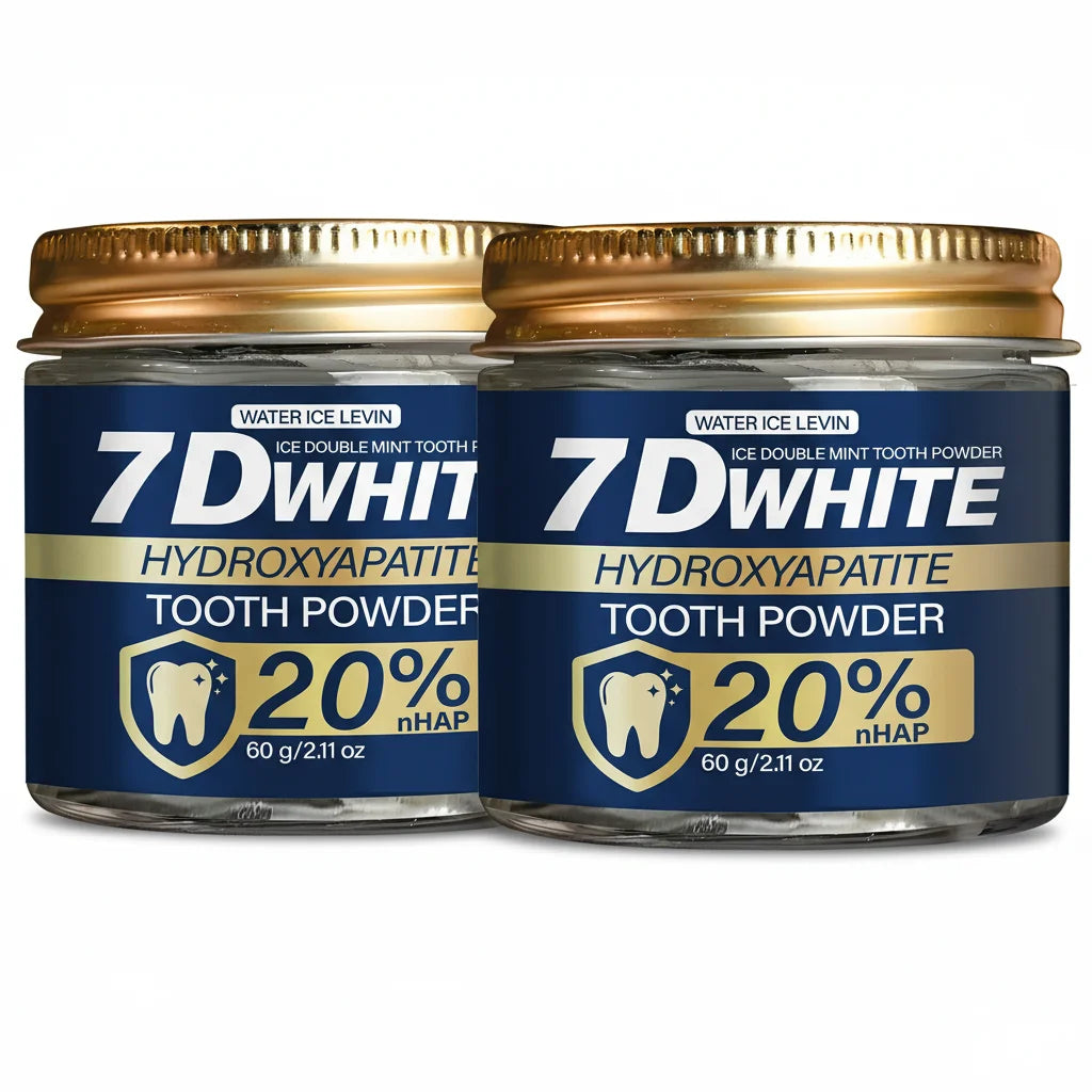 Hydroxyapatite Tooth Powder 60g, 20% NHAP & Charcoal Whitening Toothpaste Powder, Double Mint for Fresh Breath, Oral Care