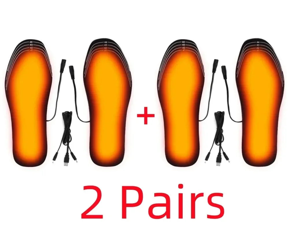 USB Heated Insoles for Shoes Electric Foot Warming Pad Winter Feet Warmer Sock Mat Outdoor Sports Shoe Heating Insole