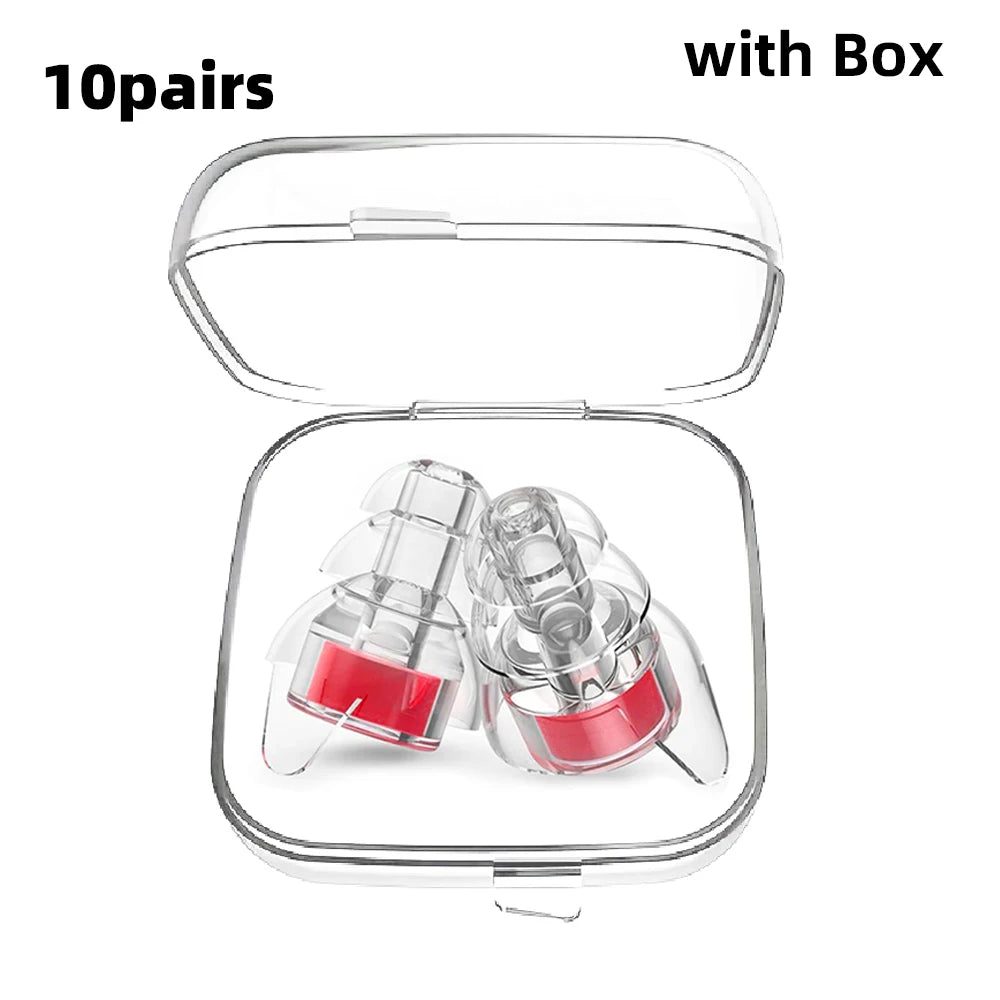 HUAK Silicone Earplugs High Fidelity with Storage Box for Concerts Musicians Motorcycles Noise Sensitivity Conditions and More