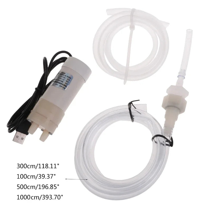 New Fish Tank Water Changer 5V 2A Electric Suction Plus Drainer USB Connector Small Vacuum Mini Powerful Electric Water Pump
