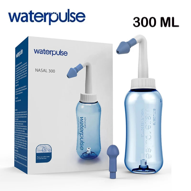 Waterpulse Nasal irrigator 300ml 500ml Nasal Rinse Bottle Nasal Wash Cleaner Nose Protector Avoid Allergic Rhinitis Manual