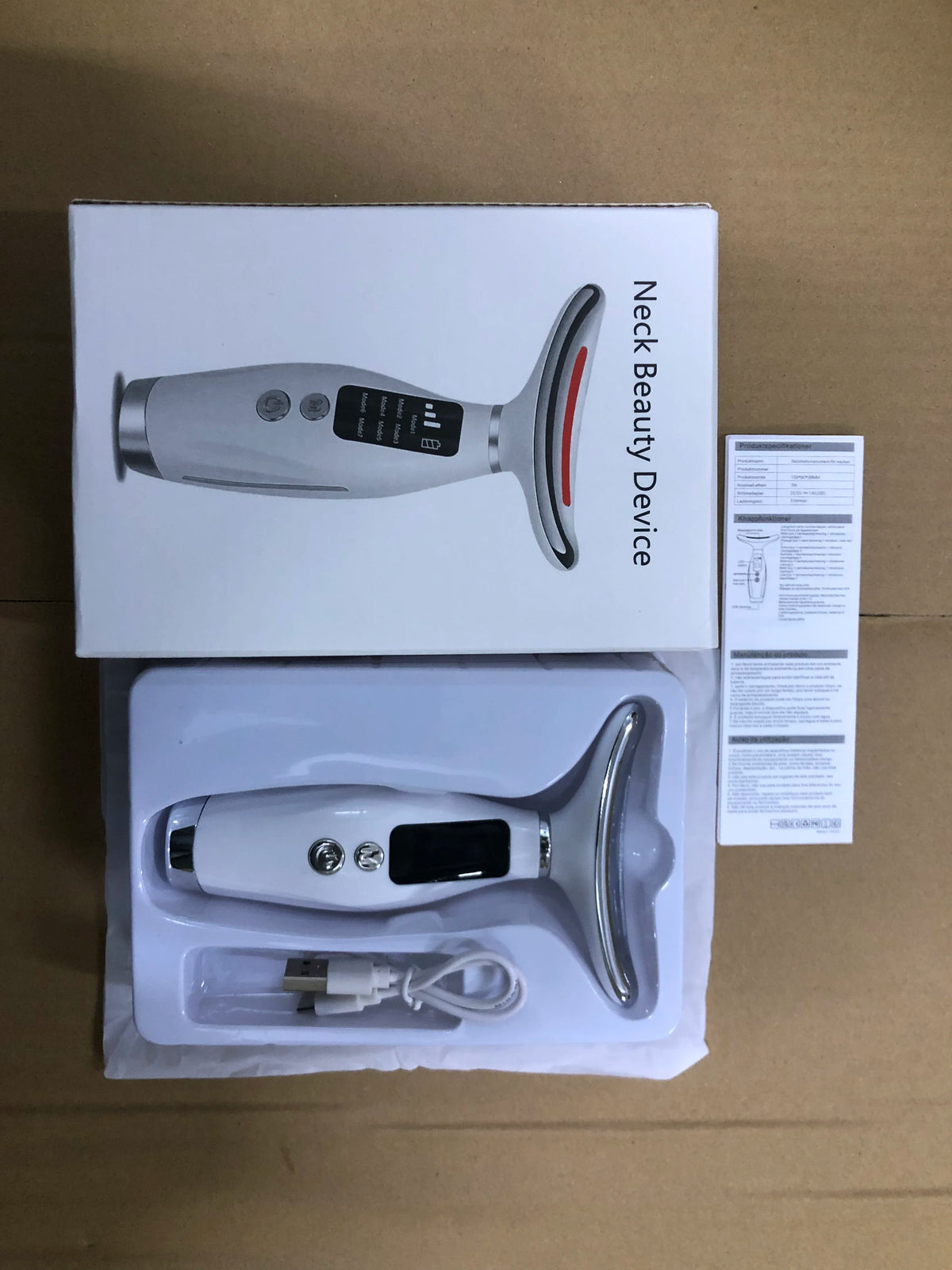 7 Color LED Facial Beauty Instrument Vibration Massage 7 Modes Face Neck Lifting Anti-Aging Wrinkle Remover For Home Use