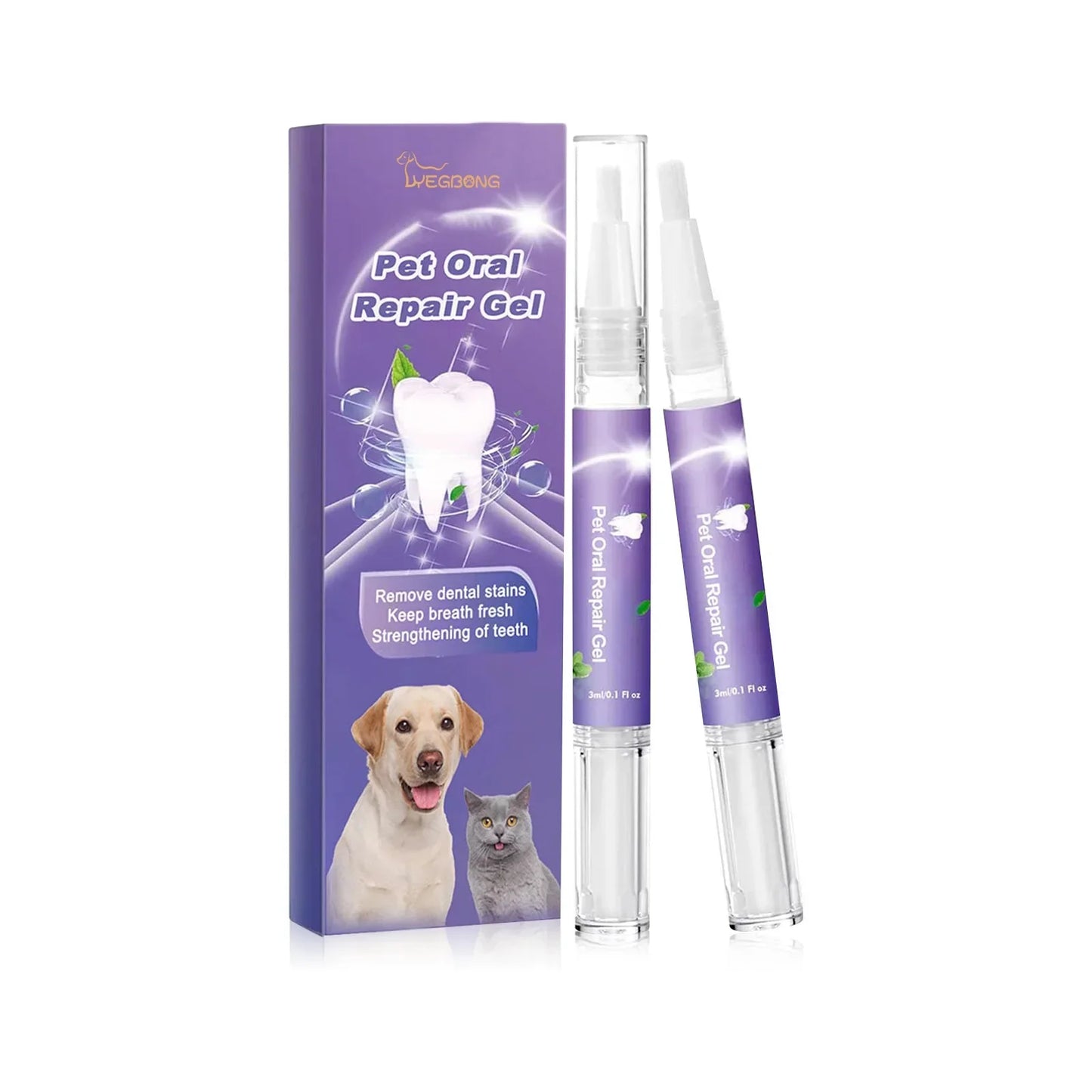 Pet Oral Care Gel for Dogs Cats Deep Cleaning Teeth Stain Remover Fresh Breath Dental Hygiene Plaque Control Water Additive