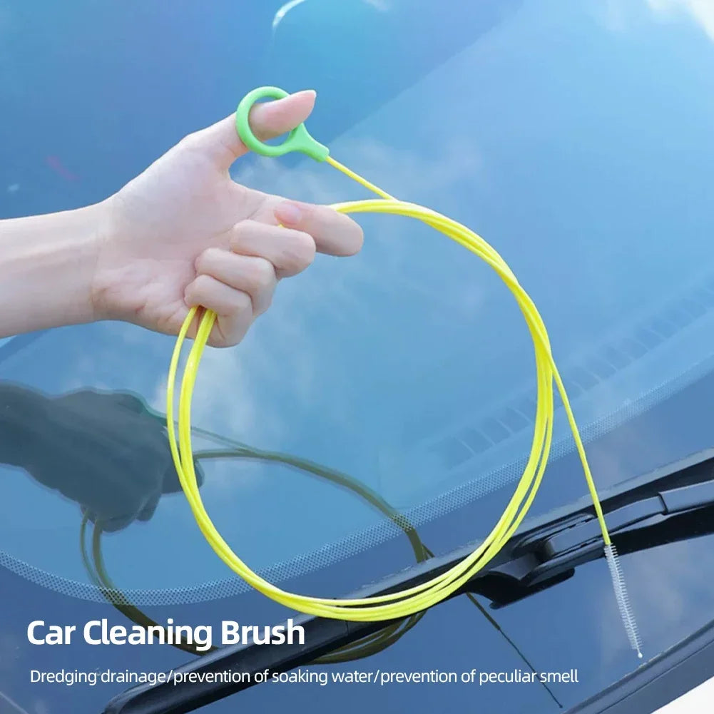 230cm Car Drain Dredge Cleaning Scrub Brush Auto Sunroof Long Hoses Detailing Cleaning Tool Spiral Cleaning Brush Drain Cleaner