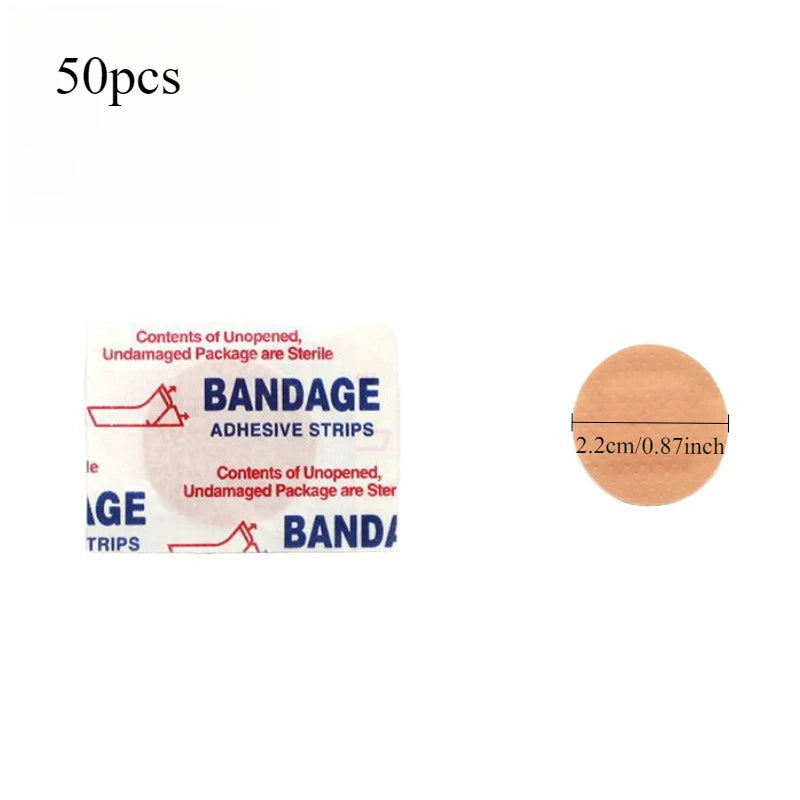 50pcs Extra-Large Waterproof & Breathable Bandages for Emergency Wound Care PE Material, Ideal for Sports Injuries & Outdoor Use