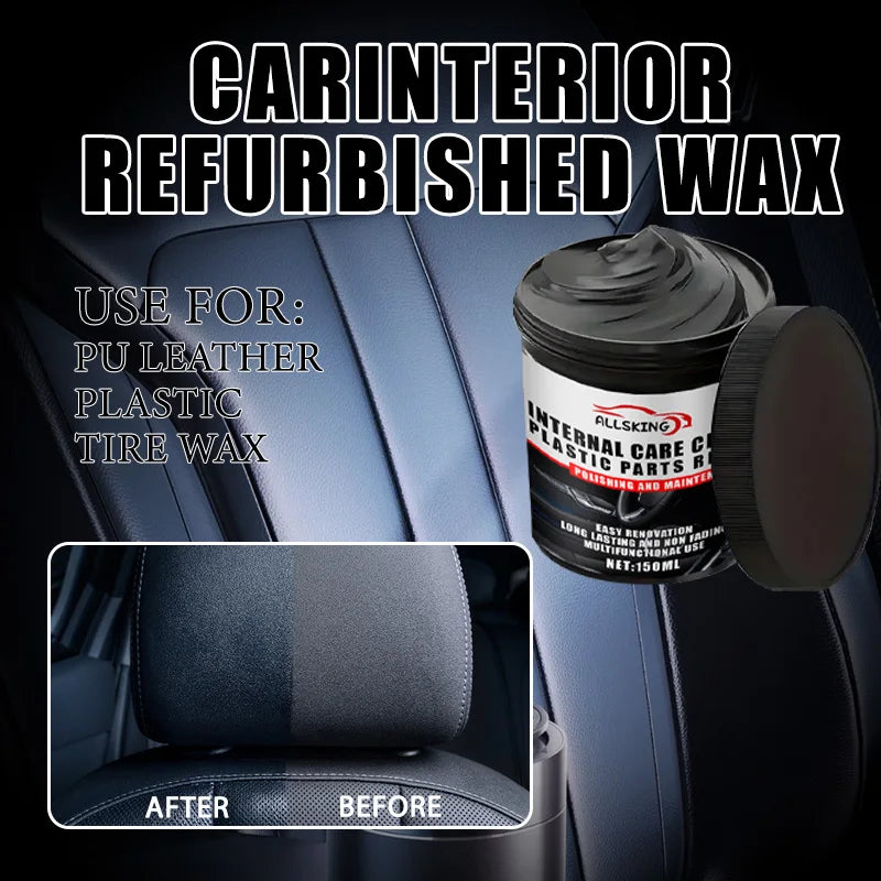 Multi-purpose automotive interior renovation wax plastic parts repair agent, tire protection agent, whitening agent, sponge