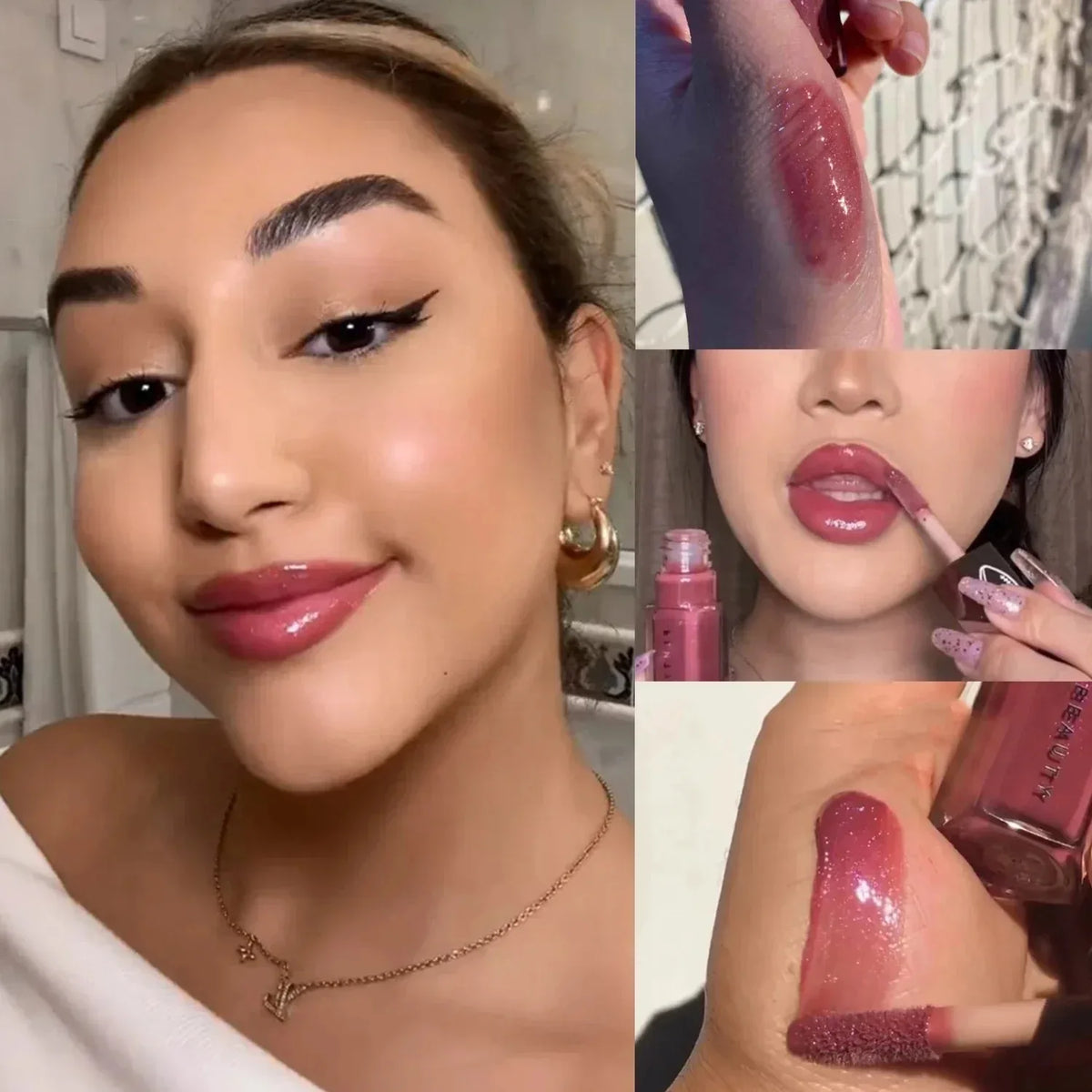 Fenty Beauty Lip Gloss Multicolor Moisten Shine Glitter Lip Plumper Makeup Beginner Liquid Lipstick Makeup Cosmetics For Girls
