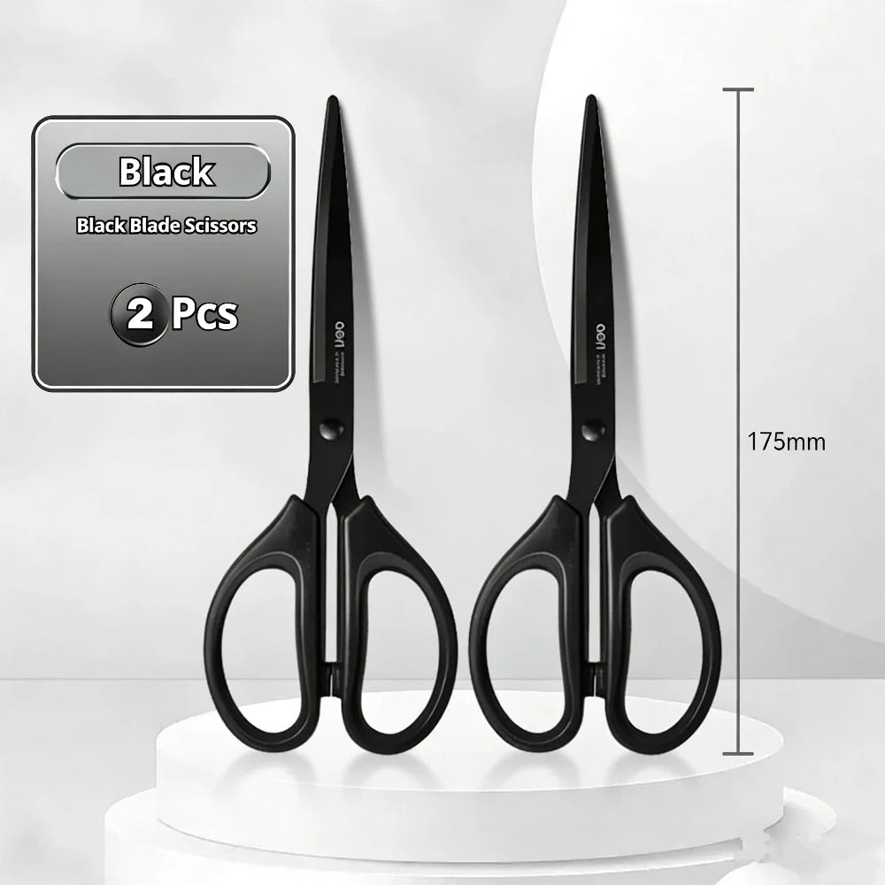 1/2Pcs 210/175mm Black Stainless Steel Scissors Business Office Stationery Home Tailor Shears Kitchen Knife Cutter Cutting