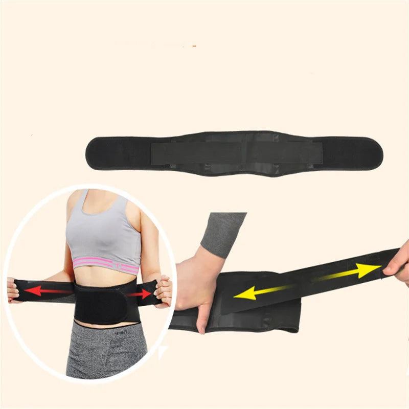 1pc Lower Back Support Brace with Self Heating, Adjustable Waist Belt for Lumbar Pain Relief, Men Women Health Care Massager