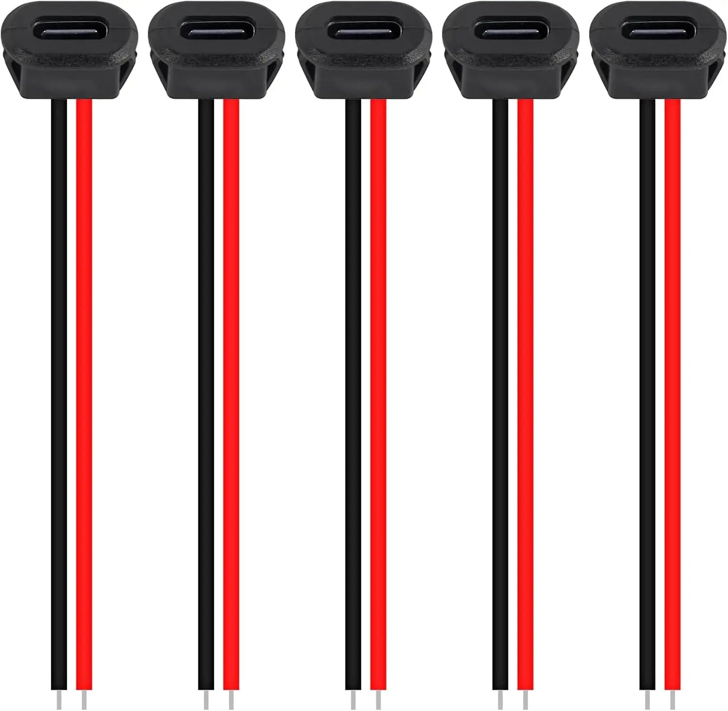 5/10pcs Type-C Female Chassis Connector USB C Female Chassis Direct Crimp Jack Female Charging Port Extension Power Cable