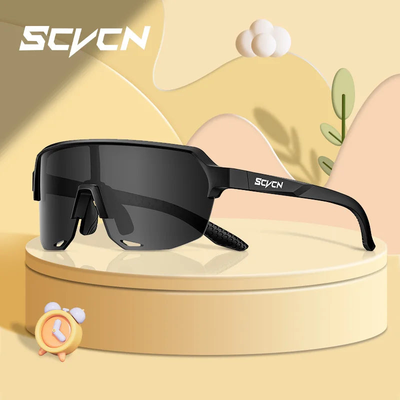 SCVCN Kids Cycling Sunglasses MTB Skating Glasses Sports Bicycle UV400 Child Camping Goggles Boys Girls Outdoor Bike Eyewear
