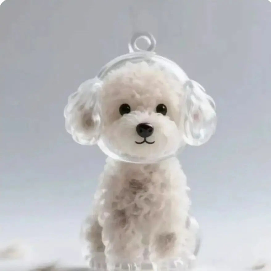Dog Hair Storage Box Puppy Hair Memorial Keepsake Capsule Pet's Dog/Cat Fur Container Transparent Capsule Keychain Souvenirs