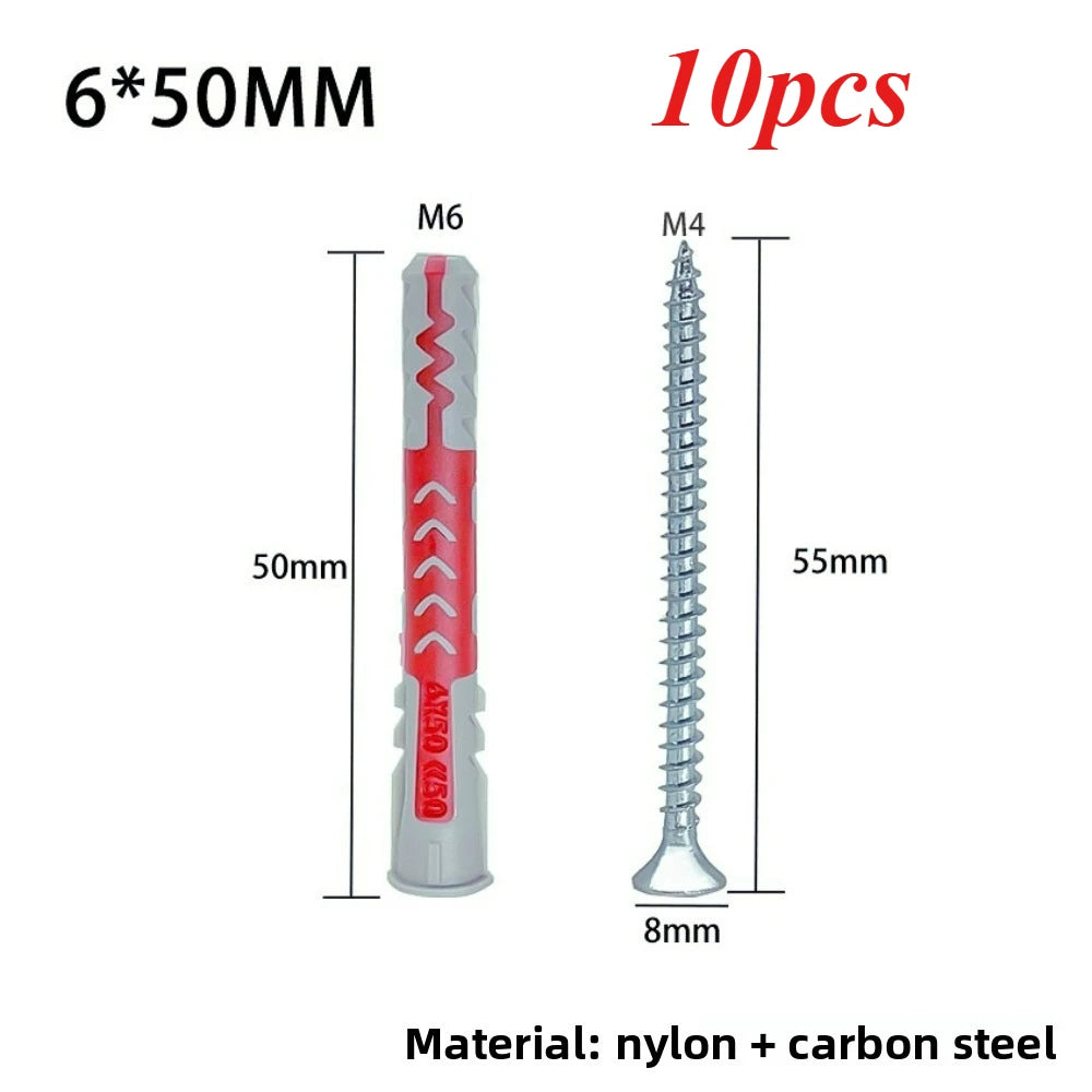 Dual-Color Expansion Screws – Wall Anchors for Hollow Bricks Foam Walls & Aerated Blocks | Home & Engineering Expansion Bolts