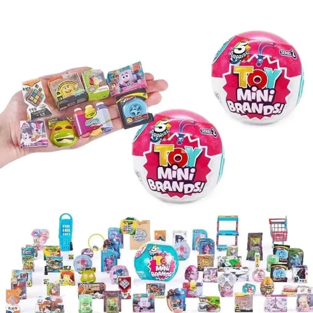 Zuru 5 Surprise Mini Brands Capsule Toys Mystery Blind Box Fashion Surprise Ball Real Miniature Doll Collectible Toys Gifts