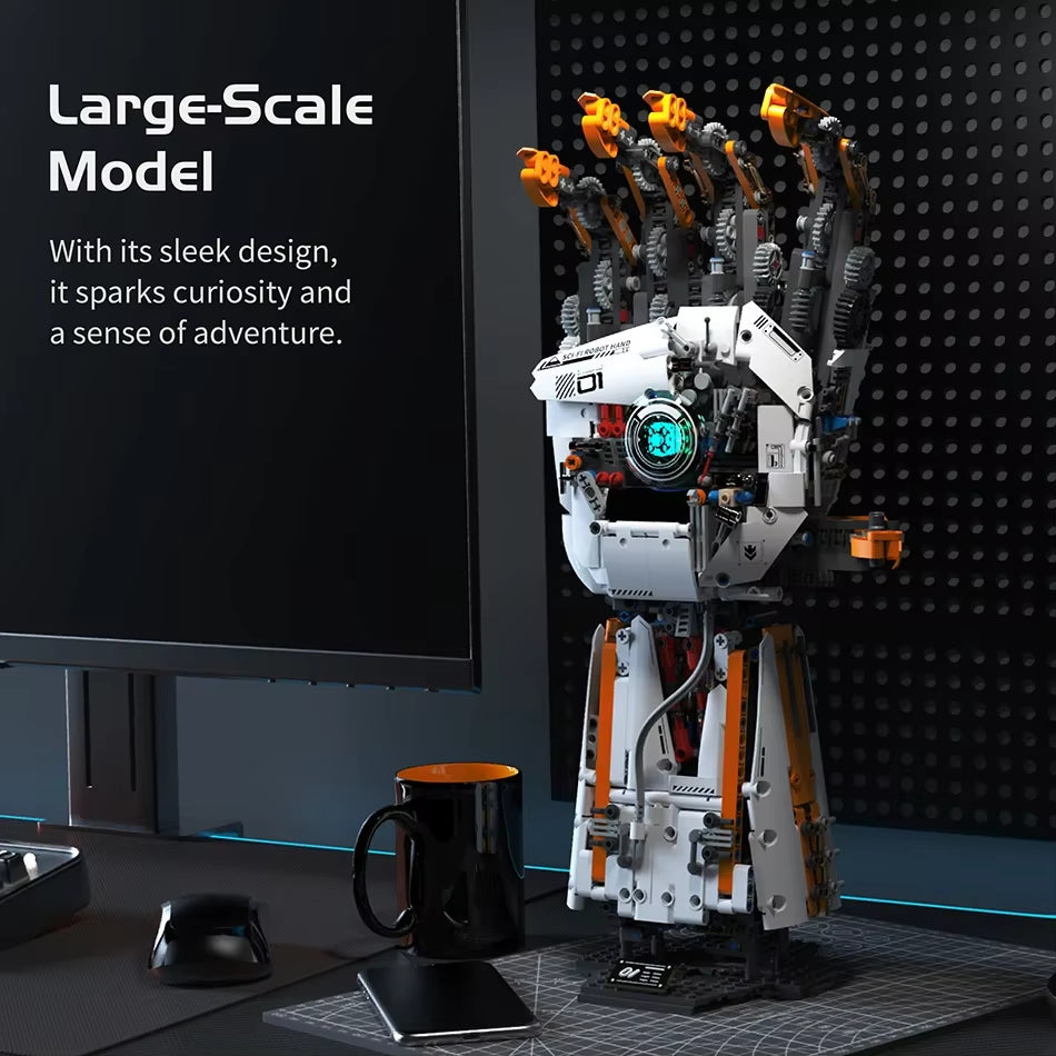 STEAM Toys Dynamic Bionic Robotic Arm Building Blocks APP Programmable Remote Control Educational Bricks Ornaments Adult Kid Gif