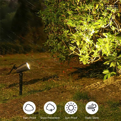 Solar LED Spotlight for Outdoor Garden Landscape Lighting Waterproof Solar Powered Spot Lights for Garden Lawn Yard Walkway