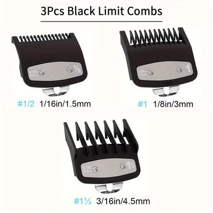 1.5/3/4.5Mm Color Limit Combs Barbershop Cutting Guide Comb Plastic Hair Clipper Guards Attachment for Universal Hair Clipper