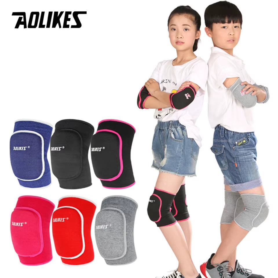 1 Pair Kids Thick Sponge Knee Support Dance Volleyball Tennis Knee Pads Sport Gym Kneepads Children Knee Protection