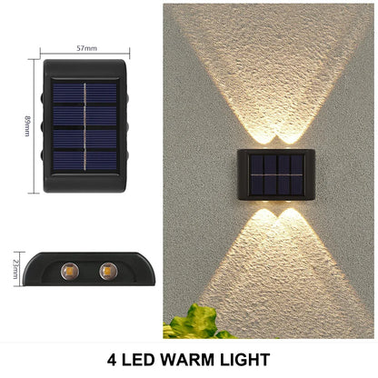 Solar Wall Lamp Outdoor Waterproof Solar Powered Light up and down Illuminate Home Garden Yard Decoration outside Sunlights