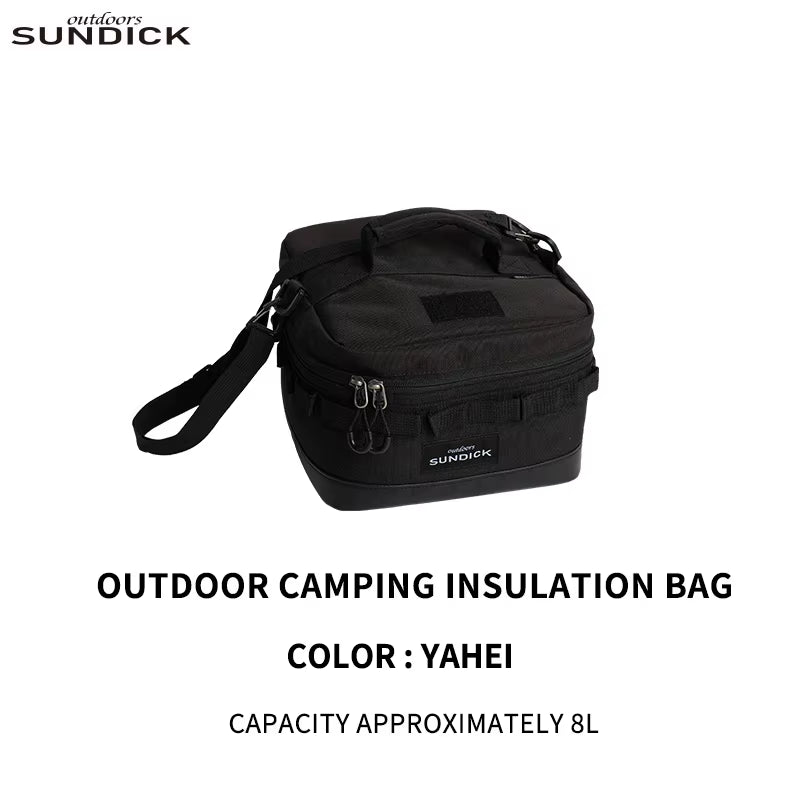 1 Black/Brown/Army Green/Camo Optional Camping Insulated Outdoor Camping Bowl Cup Storage Bag