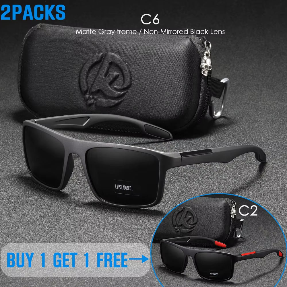 Rectangular Ultra Light Sports Sunglasses Men Polarized TAC 1.1Mm Thickness Lens Driving Sun Glasses Women Cat.3