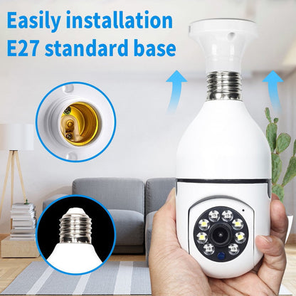 1080P Smart WIFI Wireless Full-color Light Bulb Camera 360° Panoramic E27 110-240V Home High-definition Night View Security Network Monitoring