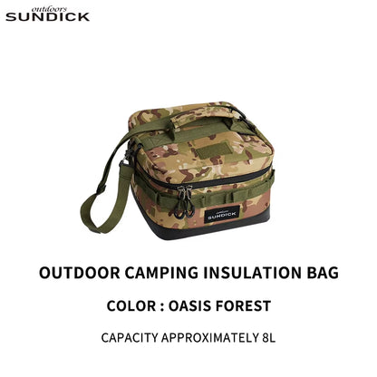1 Black/Brown/Army Green/Camo Optional Camping Insulated Outdoor Camping Bowl Cup Storage Bag