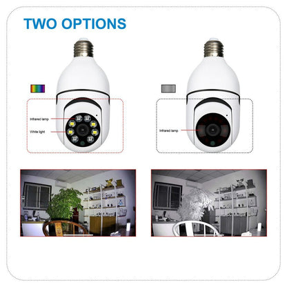 1080P Smart WIFI Wireless Full-color Light Bulb Camera 360° Panoramic E27 110-240V Home High-definition Night View Security Network Monitoring