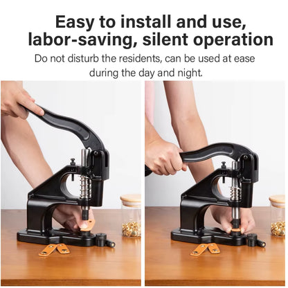 WUTA Manual Button Installation Tool Mute Punching Mushroom Rivets, Eyelet Hand Pressing (Without /With Machine) DIY Craft Tools