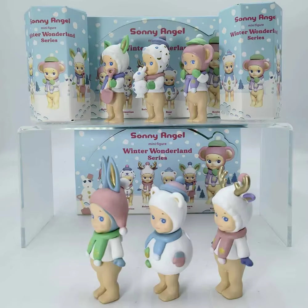 Sonny Angel Blind Box Winter Wonderland Series Mini Anime Figures Ornaments Dolls Fans Children Christmas Birthday Gift