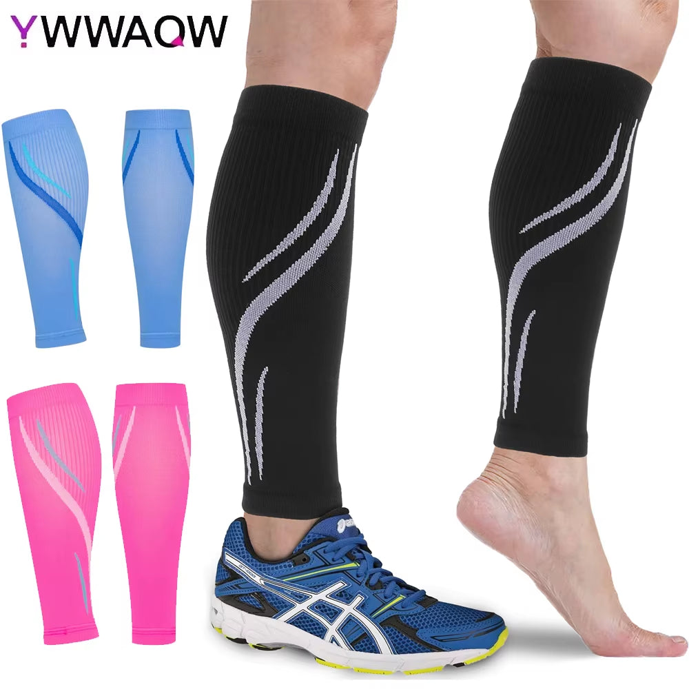 1 Pair Calf Compression Sleeves for Men & Women (20-30 Mmhg), Leg Compression Sleeve Footless Compression Socks