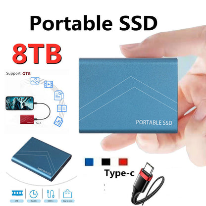 SSD External Hard Drive 16TB  30TB 2TB Storage Device Hard Drive Type-C USB 3.1 Mobile Hard Drives For Laptop Microcomputer Desktop