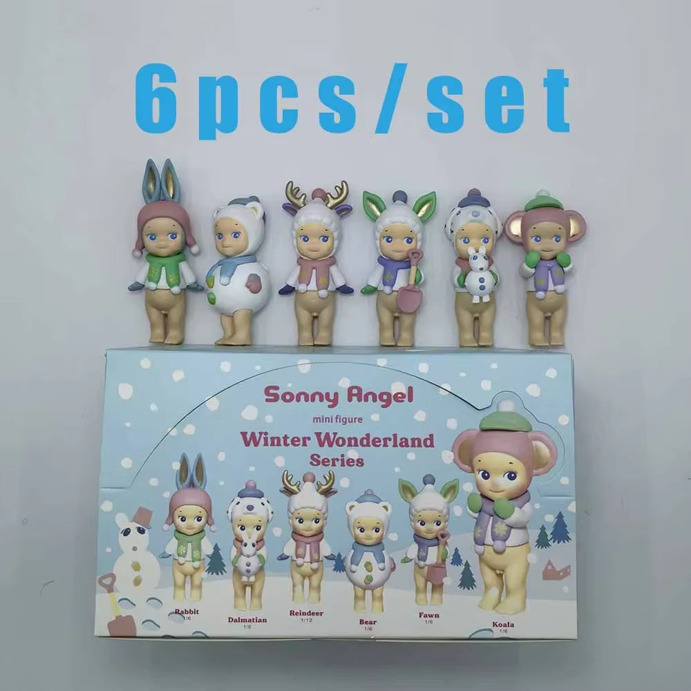 Sonny Angel Blind Box Winter Wonderland Series Mini Anime Figures Ornaments Dolls Fans Children Christmas Birthday Gift