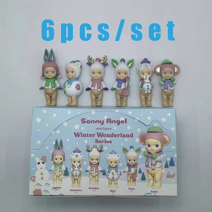 Sonny Angel Blind Box Winter Wonderland Series Mini Anime Figures Ornaments Dolls Fans Children Christmas Birthday Gift