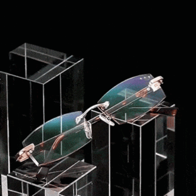 Anti-Blue Ray Progressive Far And Near Dual-Use Reading Glasses Frameless Ultra Light