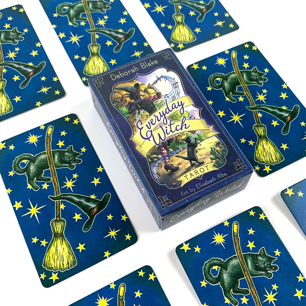 1 Box Everyday Witch Tarot Deck with Guidebook - 78 Card Set, Witchcraft Themed Party Game, Practical Magic Tarot Cards