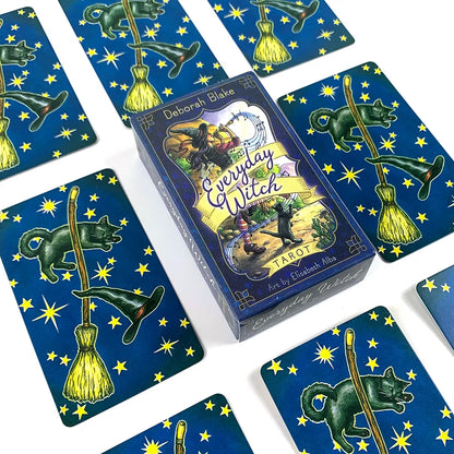 1 Box Everyday Witch Tarot Deck with Guidebook - 78 Card Set, Witchcraft Themed Party Game, Practical Magic Tarot Cards