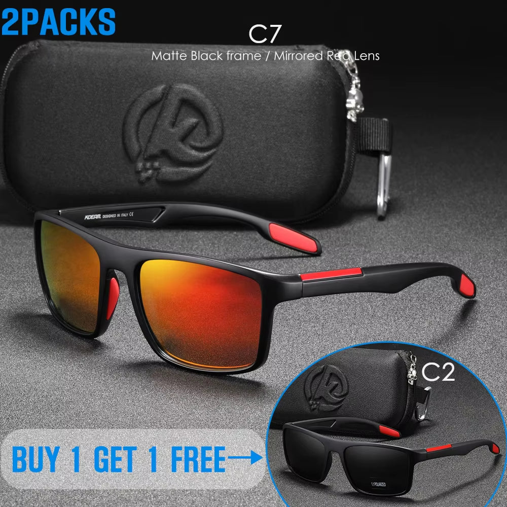 Rectangular Ultra Light Sports Sunglasses Men Polarized TAC 1.1Mm Thickness Lens Driving Sun Glasses Women Cat.3