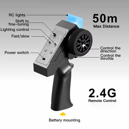 ZWN 1:12 Full Scale RC CAR MN82 Upgraded MN82 PRO Controllable Headlights 2.4G 4WD Off-Road Car Pick up Truck Toy for Kids Gifts