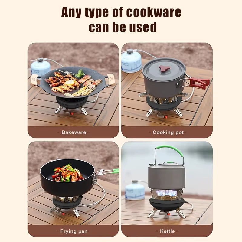 '-201A Portable Camping Gas Stove 16000W High Pressured Propane Butane Gas Burner Outdoor Emergency Stove with Piezo Ignition
