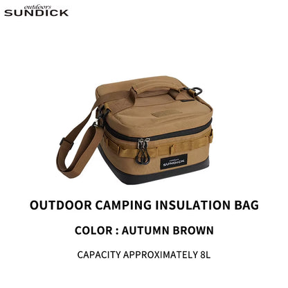 1 Black/Brown/Army Green/Camo Optional Camping Insulated Outdoor Camping Bowl Cup Storage Bag