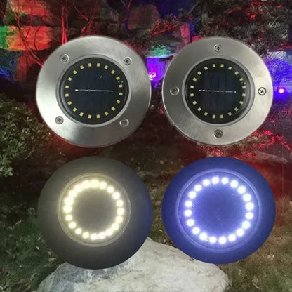 Solar Lights Outdoor Disk Underground Lamp Spotlight Buried Solar Light for Home Garden Lawn Yard Decoration