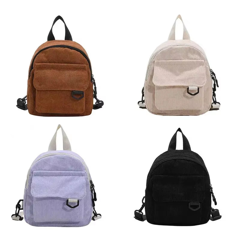 Women'S Casual Mini Solid Color Backpack, Compact, Simple, Durable, Suitable for Travel