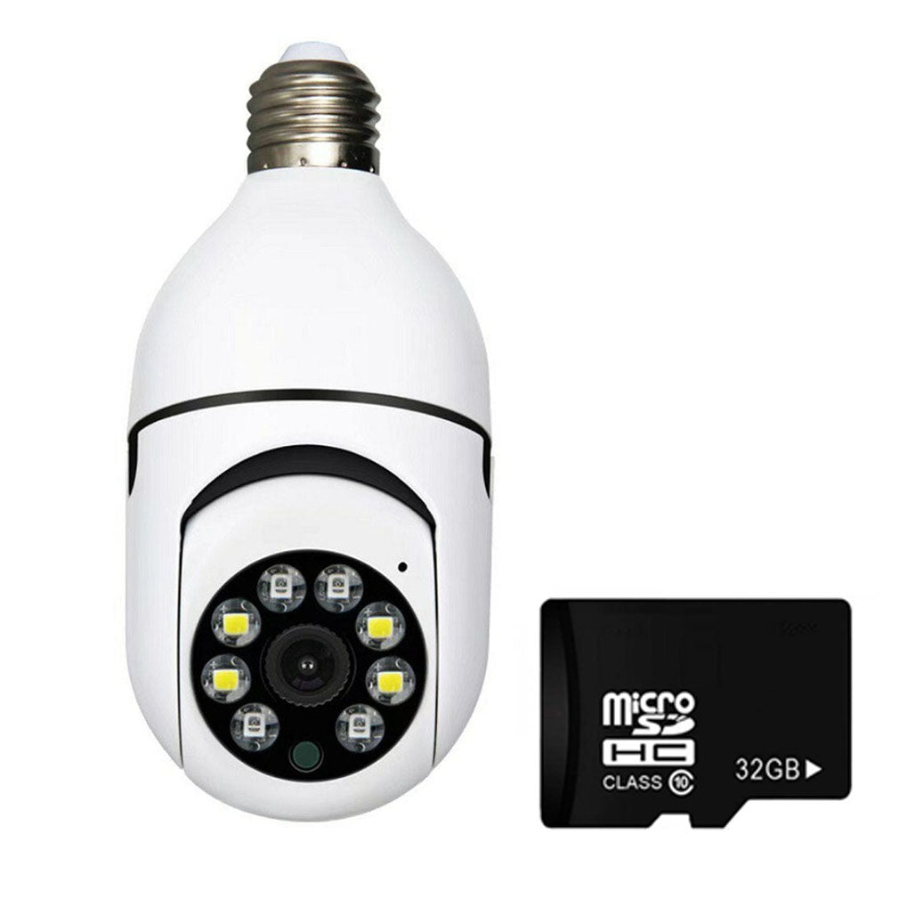 1080P Smart WIFI Wireless Full-color Light Bulb Camera 360° Panoramic E27 110-240V Home High-definition Night View Security Network Monitoring