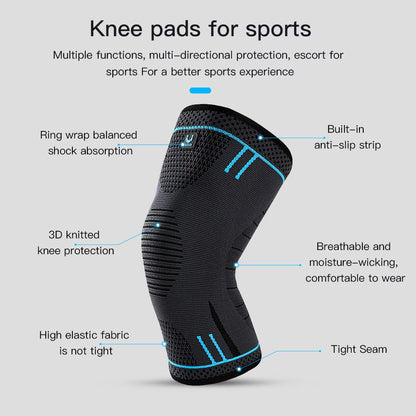1 Pc Elastic Breathable Compression Knee Support Sleeve for Basketball Running Cycling