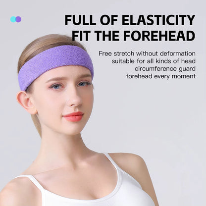 1 PC Towel Cloth Headband Sweat Bandage Sport Head Hair Band Workout Tennis Fitness Jog Basketball Running Sweatband Women Men